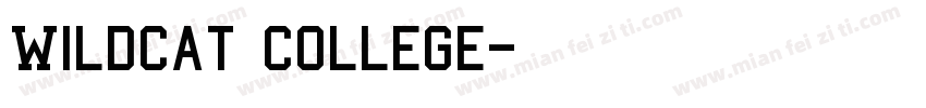 Wildcat College字体转换